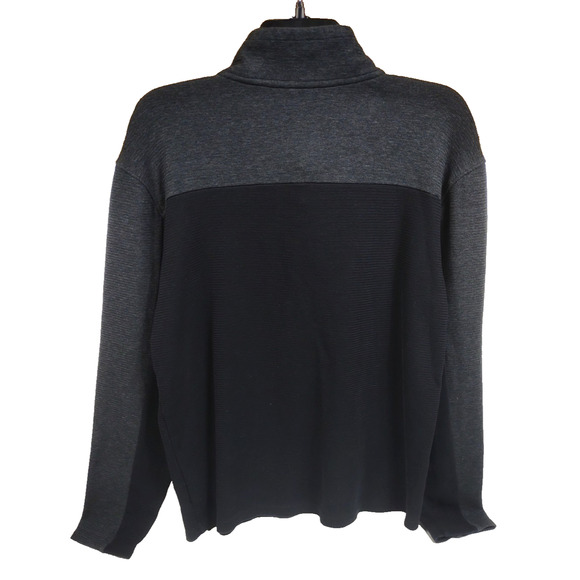 Calvin Klein Men's Golf Pullover Snap Neck Long Sleeve Sweatshirt Sz M Black - Picture 3 of 10